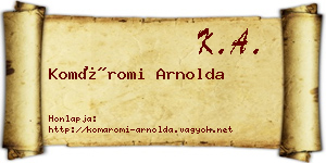 Komáromi Arnolda névjegykártya